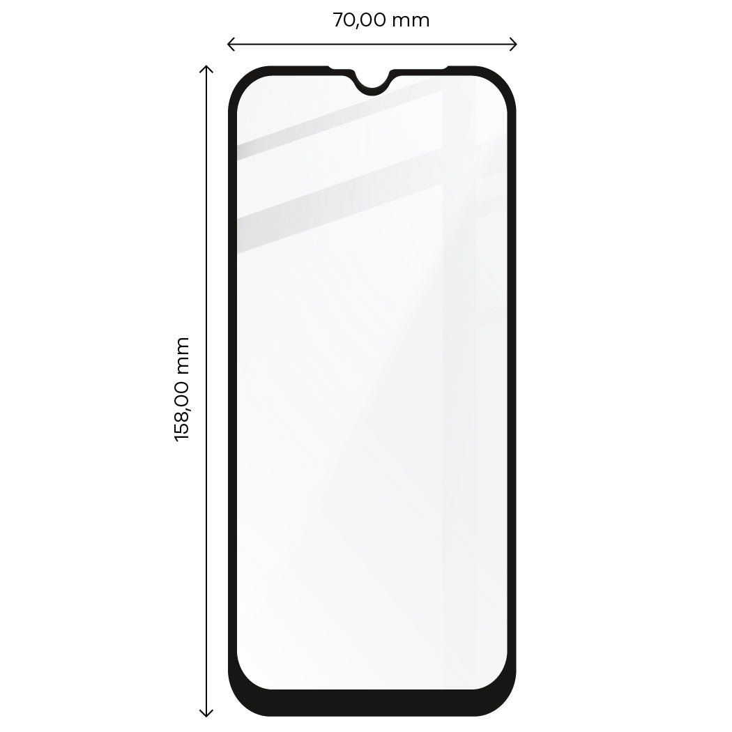 Gehärtetes Glas Bizon Glass Edge für Oppo A31, schwarzer Rahmen