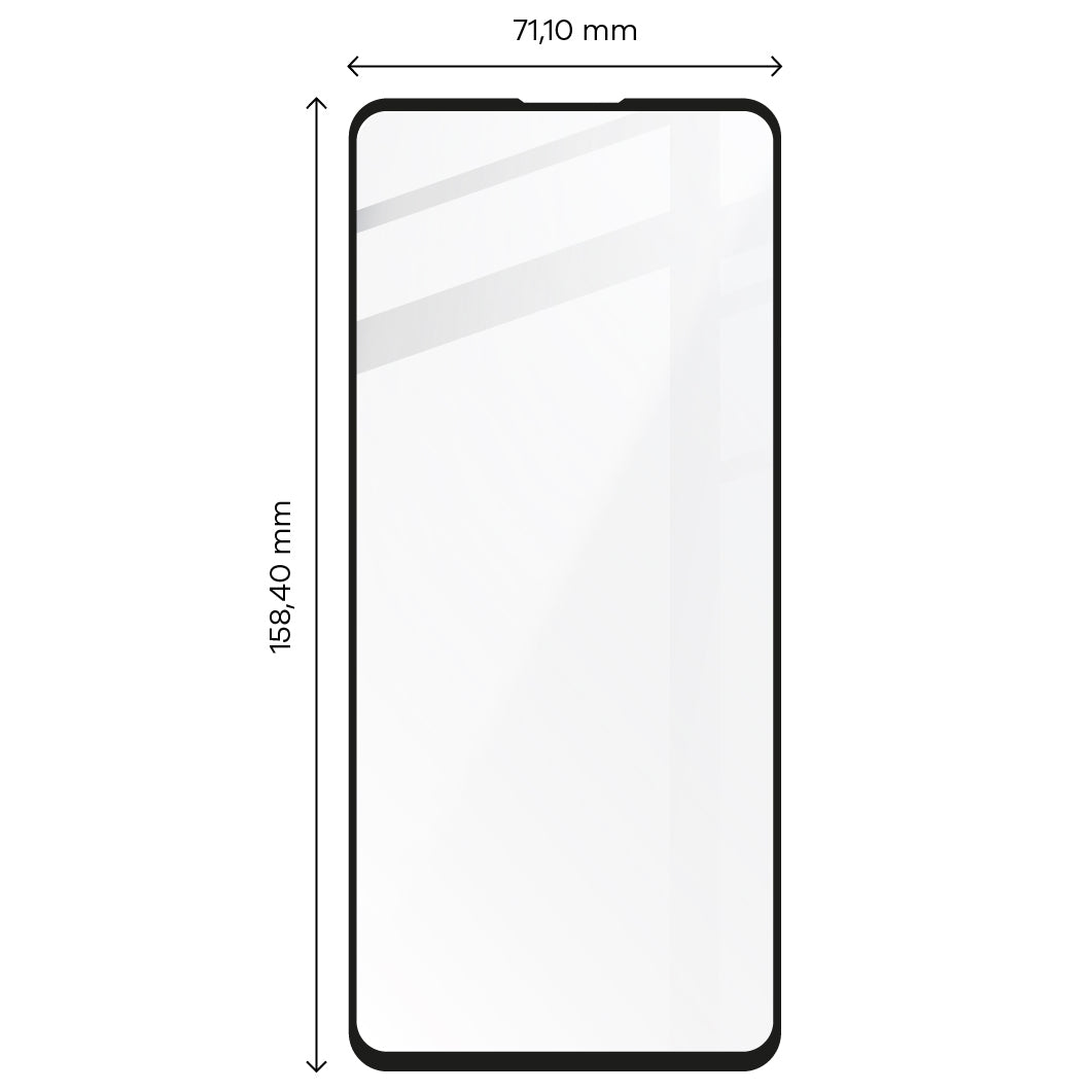 Gehärtetes Glas - 2 Stück + Kameraschutz für Galaxy A73, Bizon Glass Edge Pack, Schwarz