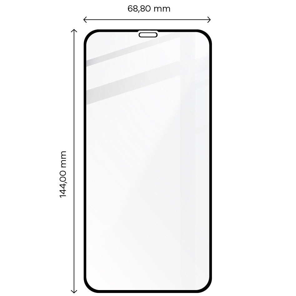 Gehärtetes Glas - 2 Stück + Kameraschutz für iPhone 11, Bizon Glass Edge Pack, Bizon Glass Edge Pack, Schwarz