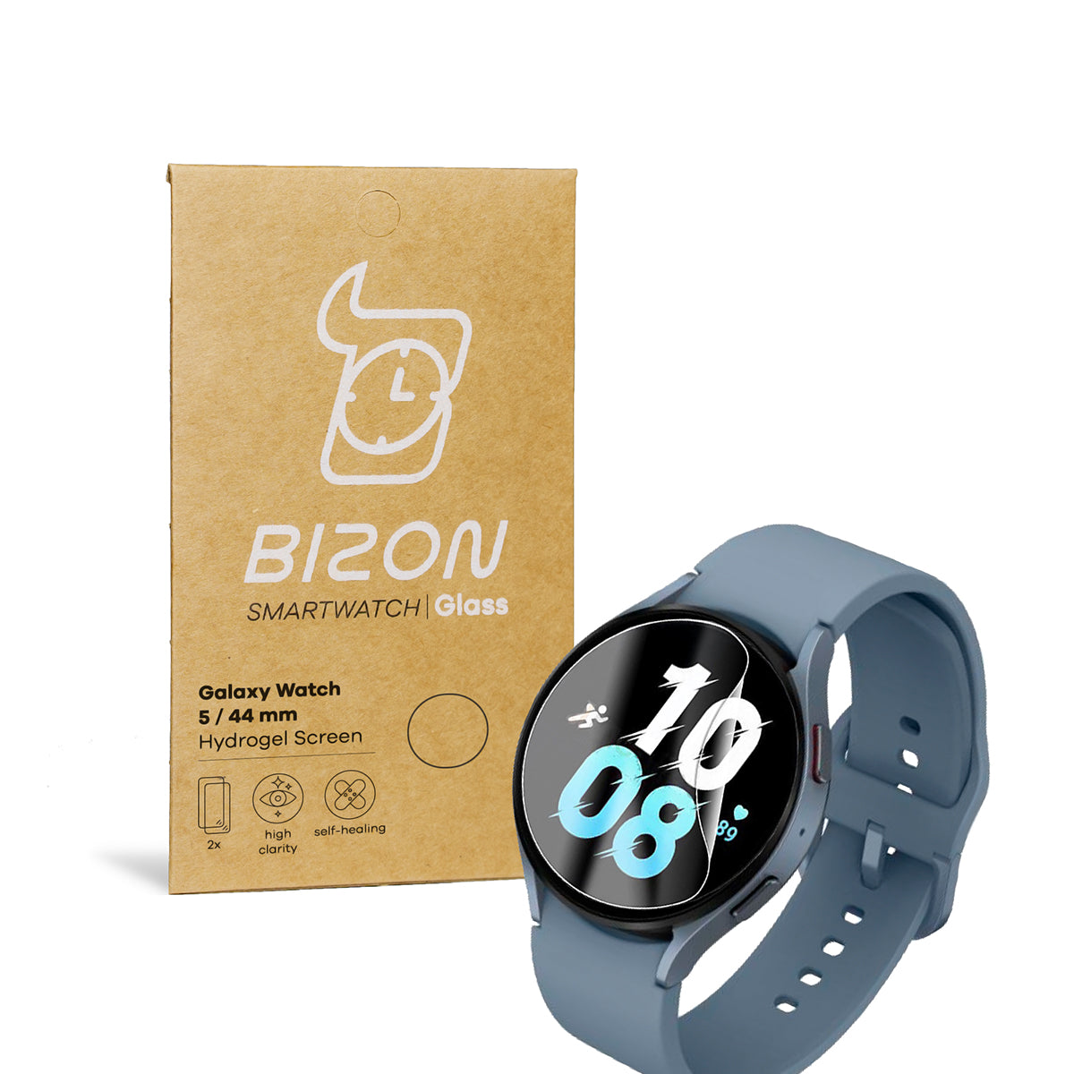 Hydrogel Folie Bizon Watch Film Hydrogel Duo, Galaxy Watch 5 / 6 44mm, 2 Stück