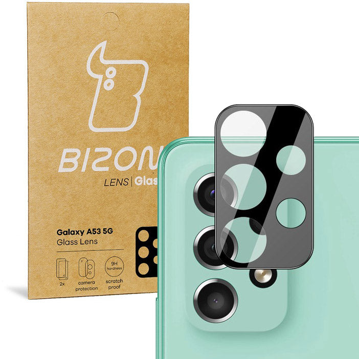Gehärtetes Glas für die Kamera Bizon Glass Silk Lens für Galaxy A53 5G, 2 Stück