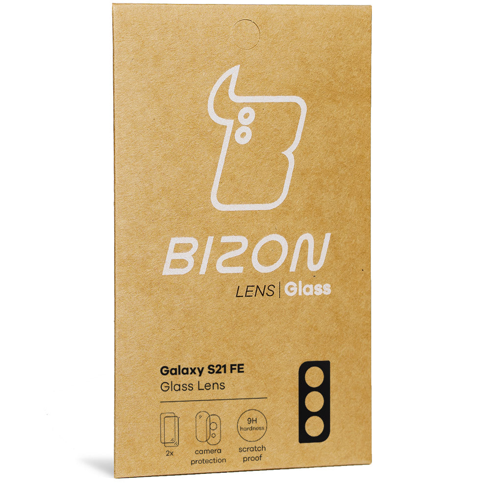 Gehärtetes Glas für die Kamera Bizon Glass Silk Lens für Galaxy S21 FE, 2 Stück