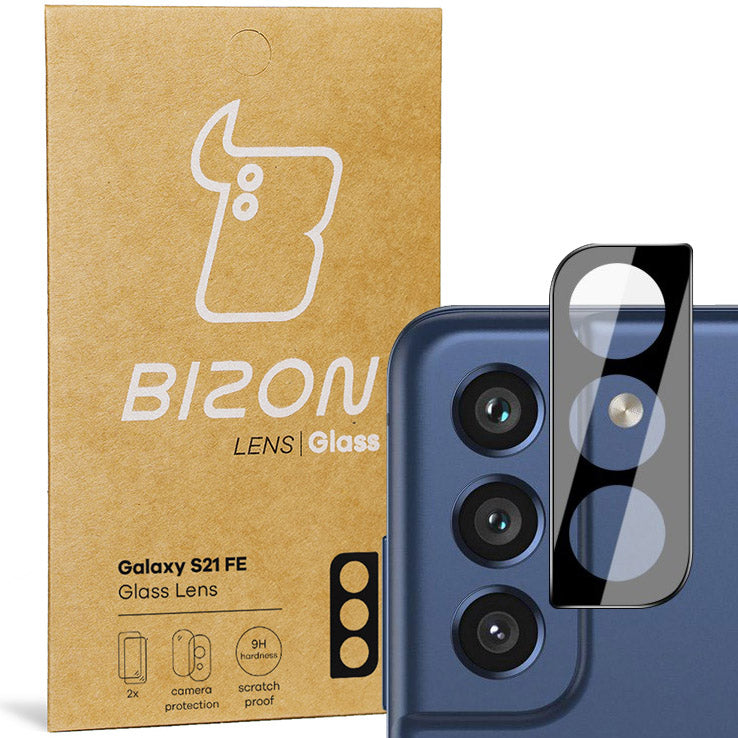 Gehärtetes Glas für die Kamera Bizon Glass Silk Lens für Galaxy S21 FE, 2 Stück