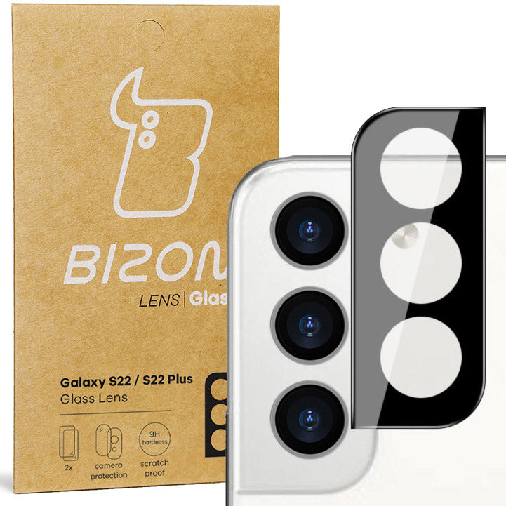 Gehärtetes Glas für die Kamera Bizon Glass Lens für Galaxy S22 / S22 Plus, 2 Stück