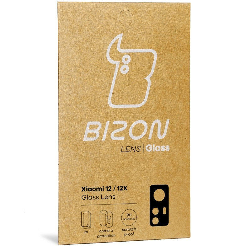 Gehärtetes Glas für die Kamera Bizon Glass Silk Lens für Xiaomi 12 / 12X, 2 Stück