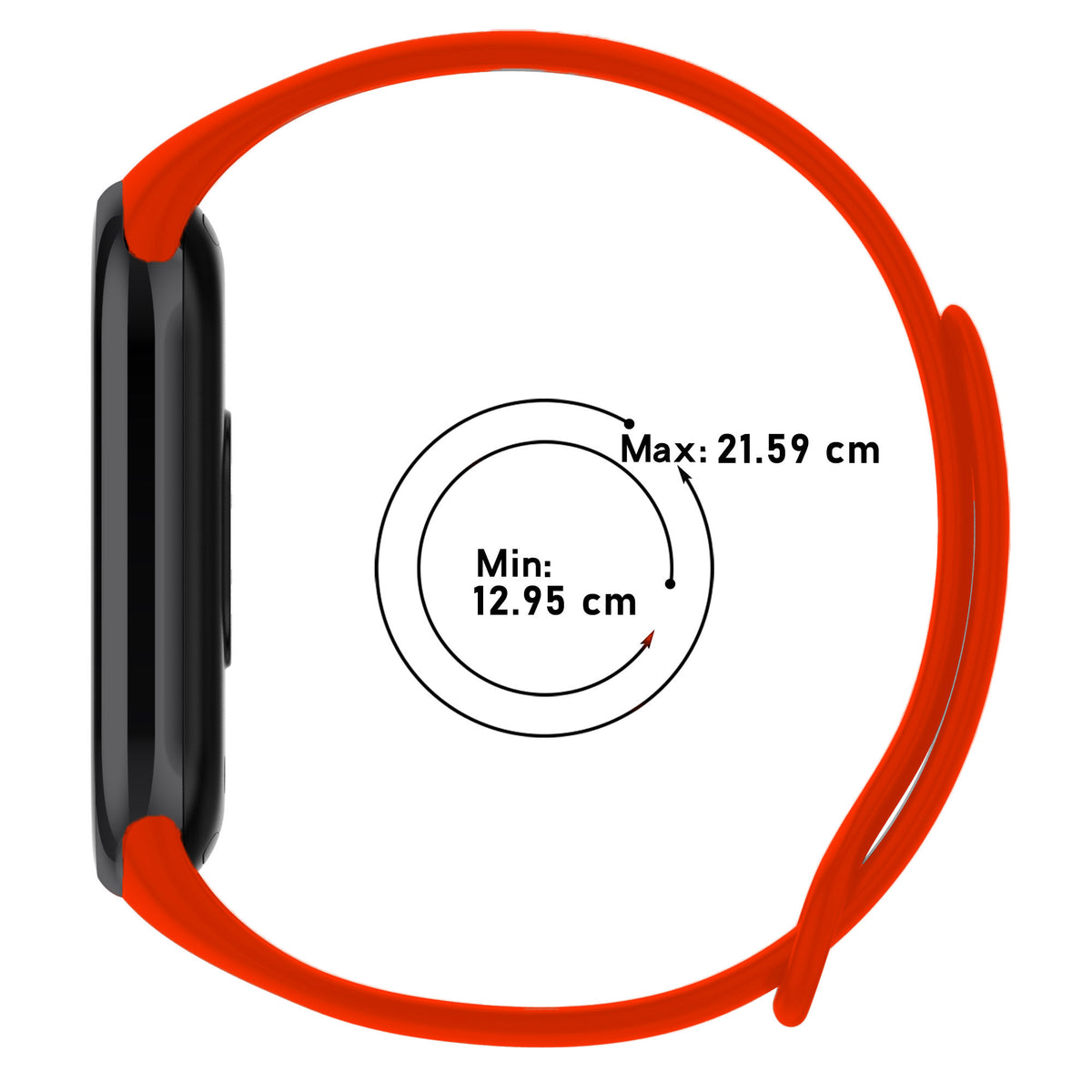Armband Bizon Strap Watch Dots für Xiaomi Mi Smart Band 8, Rot
