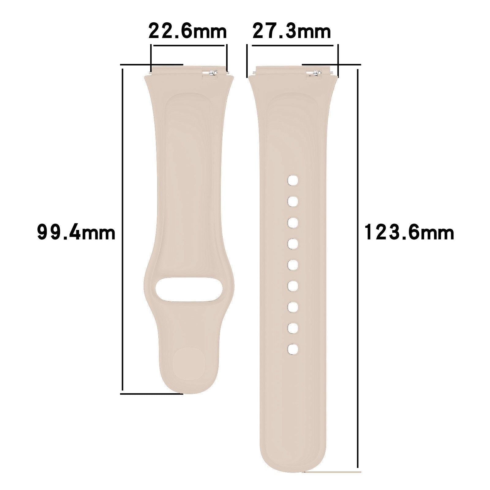 Armband Bizon Strap Watch Dots für Xiaomi Redmi Watch 3 Active, Beige
