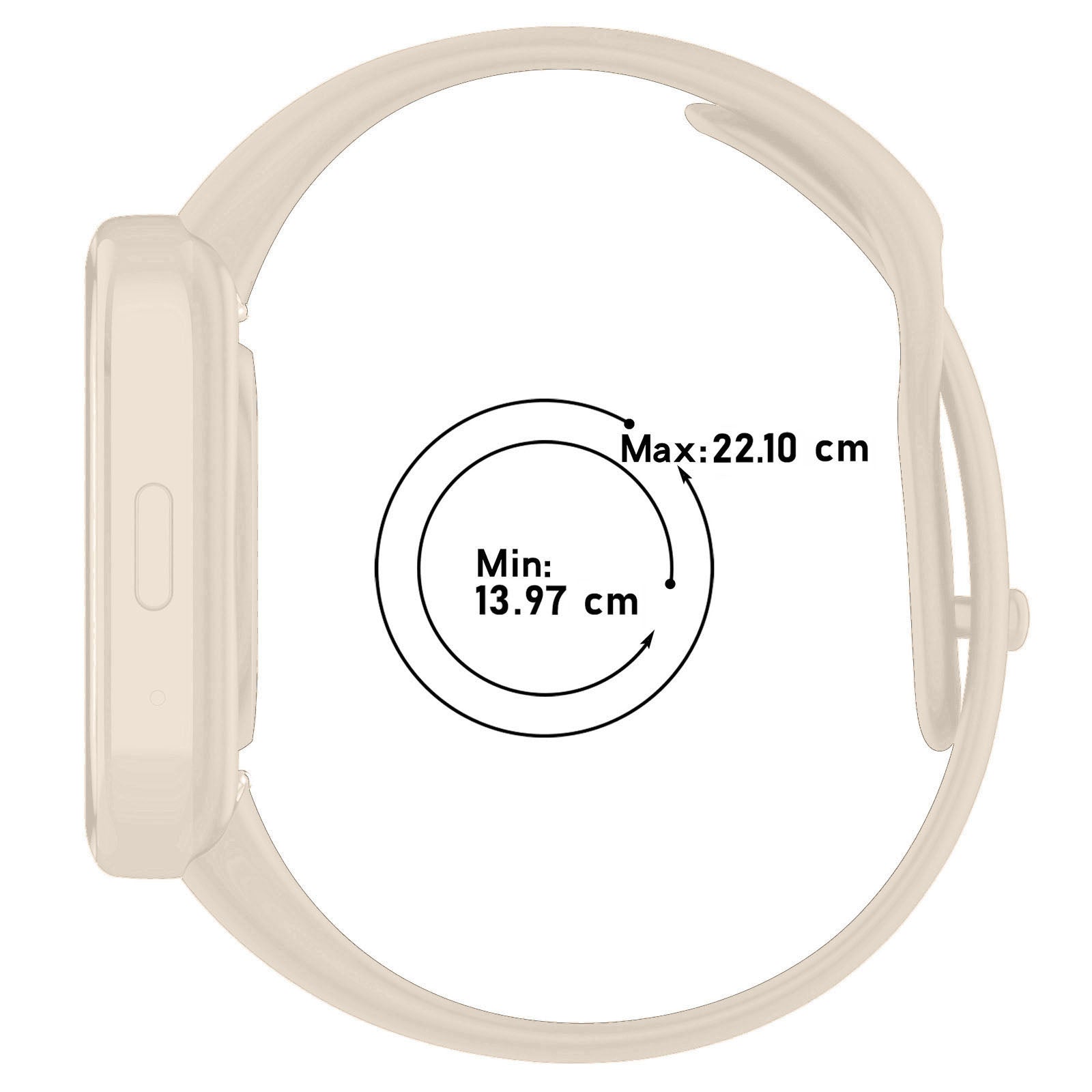 Armband Bizon Strap Watch Dots für Xiaomi Redmi Watch 3 Active, Beige