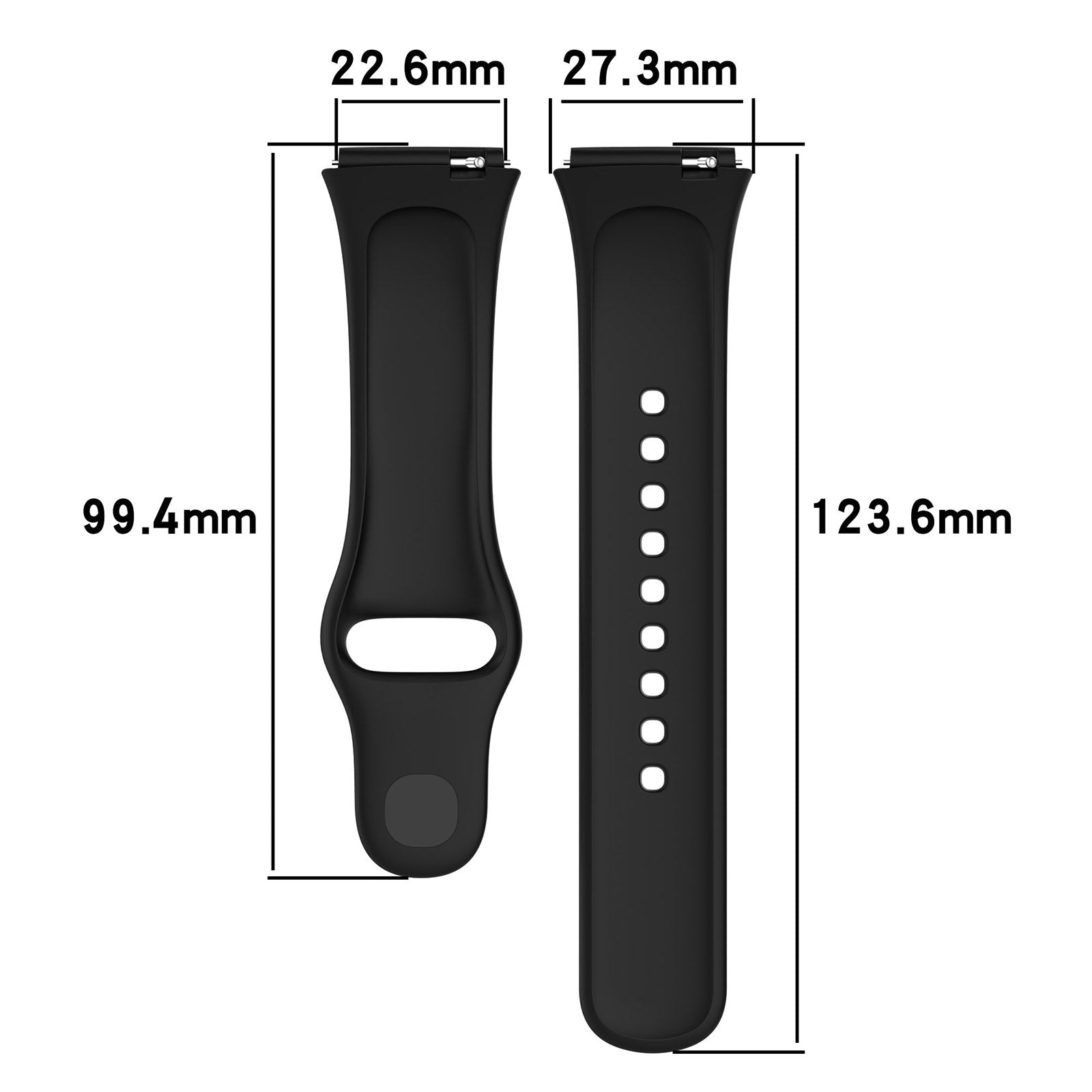 Armband Bizon Strap Watch Dots für Xiaomi Redmi Watch 3 Active, Schwarz