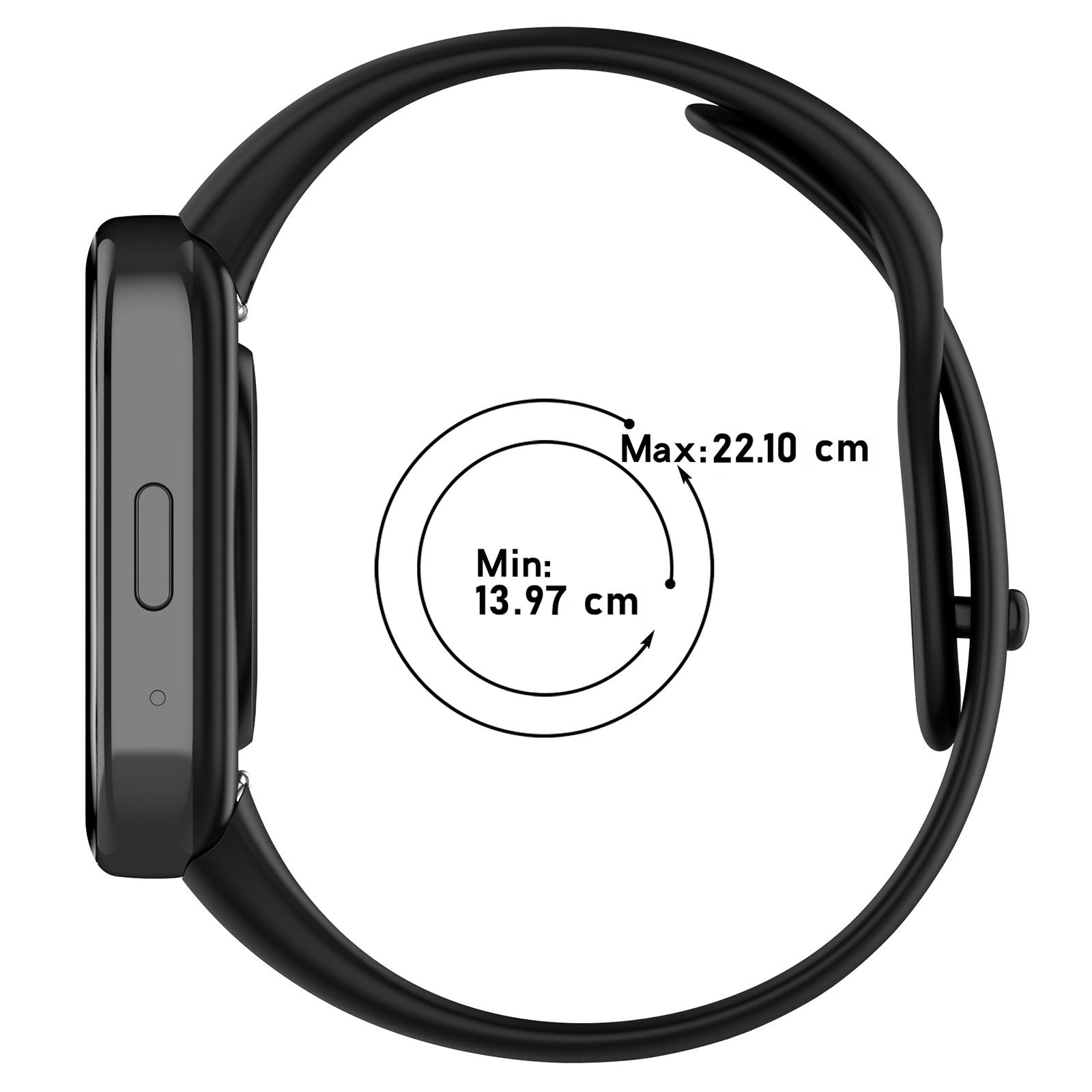 Armband Bizon Strap Watch Dots für Xiaomi Redmi Watch 3 Active, Schwarz