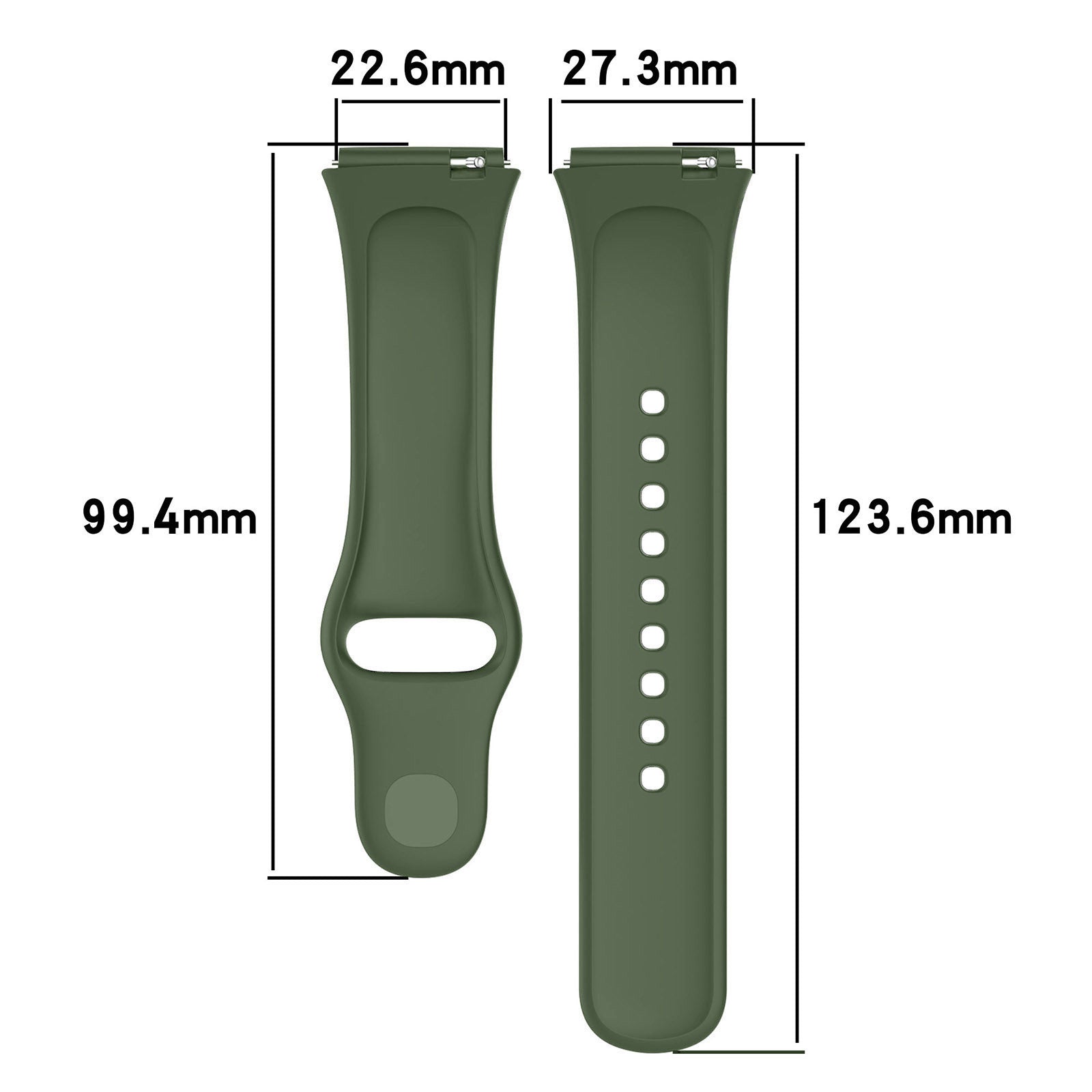 Armband Bizon Strap Watch Dots für Xiaomi Redmi Watch 3 Active, Dunkelgrün