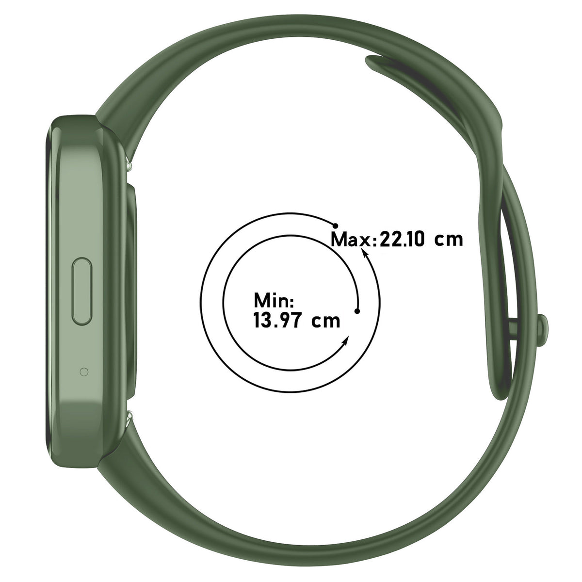 Armband Bizon Strap Watch Dots für Xiaomi Redmi Watch 3 Active, Dunkelgrün