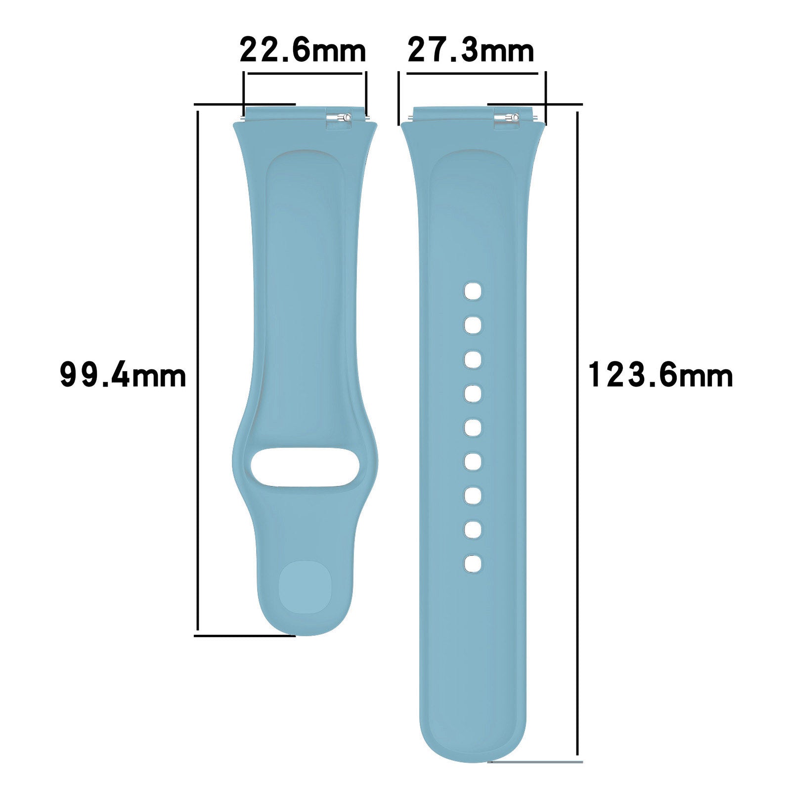 Armband Bizon Strap Watch Dots für Xiaomi Redmi Watch 3 Active, Hellblau