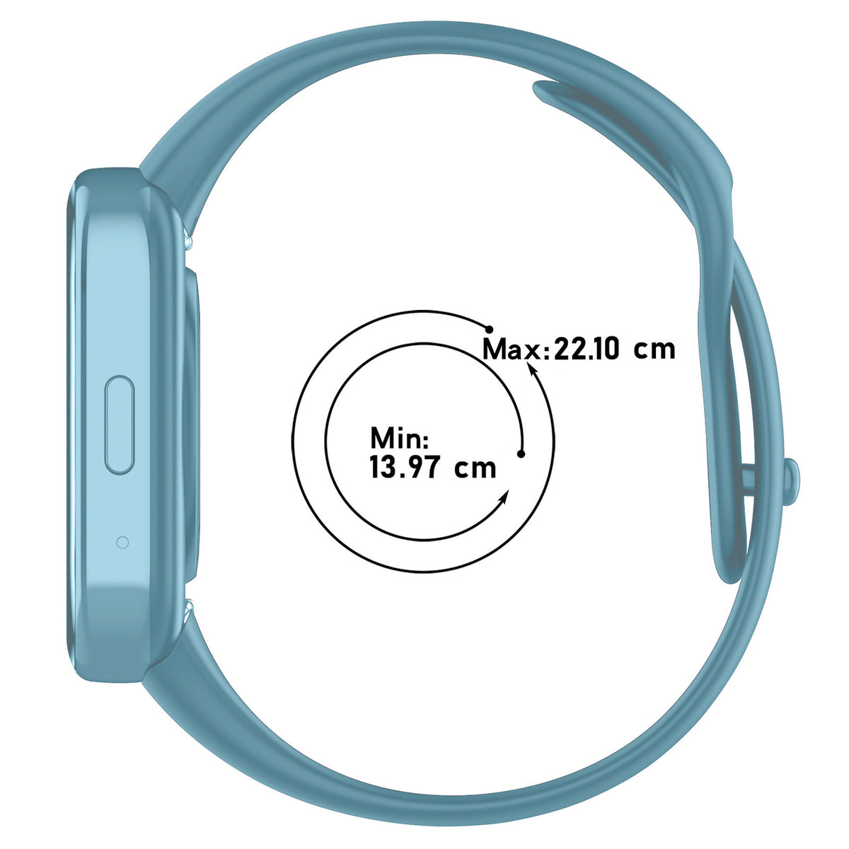 Armband Bizon Strap Watch Dots für Xiaomi Redmi Watch 3 Active, Hellblau