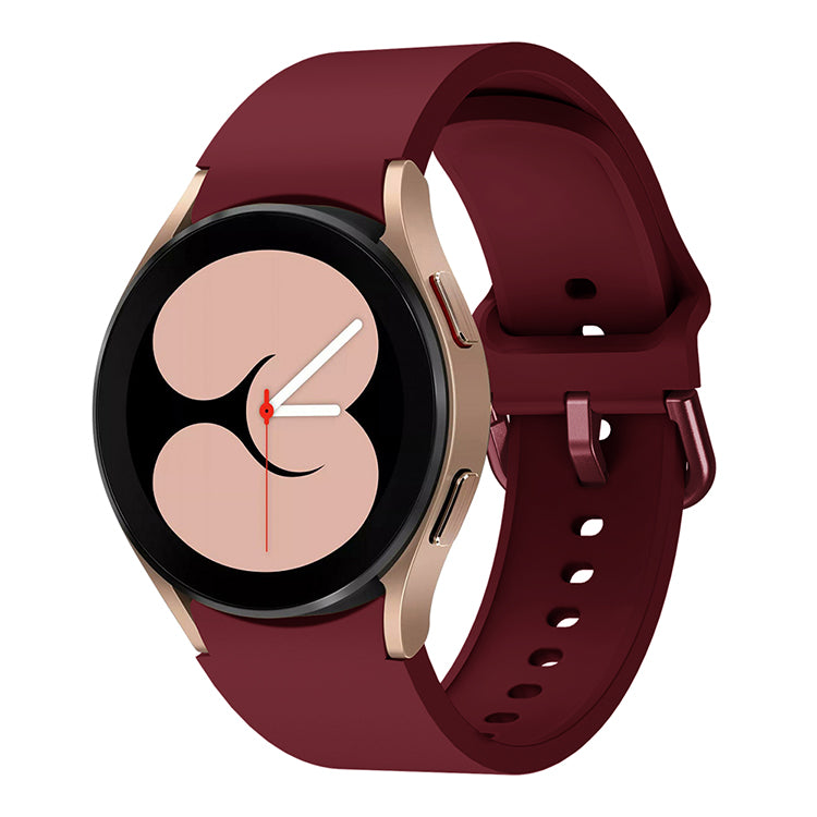Armband Bizon Strap Watch Silicone für Galaxy Watch 20 mm, Burgunderrot