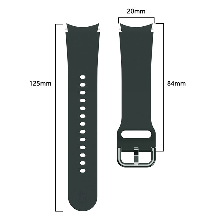 Armband Bizon Strap Watch Silicone für Galaxy Watch 20 mm, Dunkelgrün