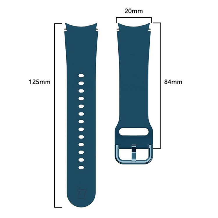 Armband Bizon Strap Watch Silicone für Galaxy Watch 20 mm, Dunkeltürkis