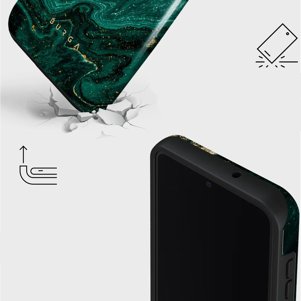 Schutzhülle für Samsung Galaxy S23, Burga Emerald Pool Tough, Mehrfarbig marine