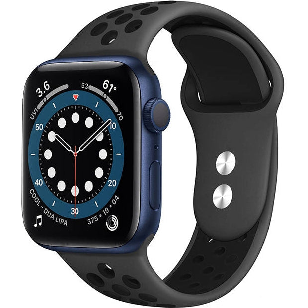 Armband Crong Duo Sport für Apple Watch 42/41/40/38 mm, Grau/Schwarz