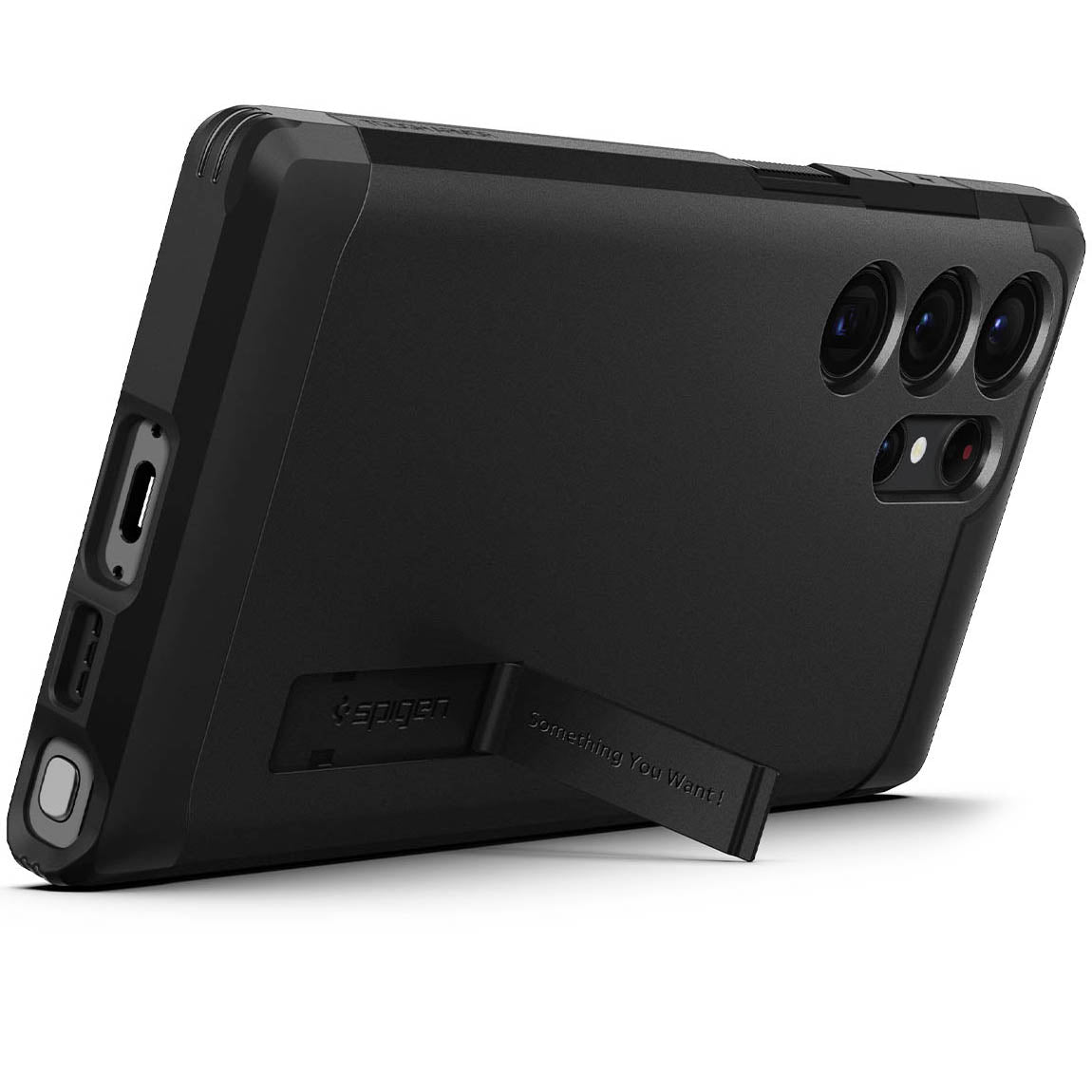 Schutzhülle Spigen Tough Armor für Galaxy S23 Ultra, Schwarz