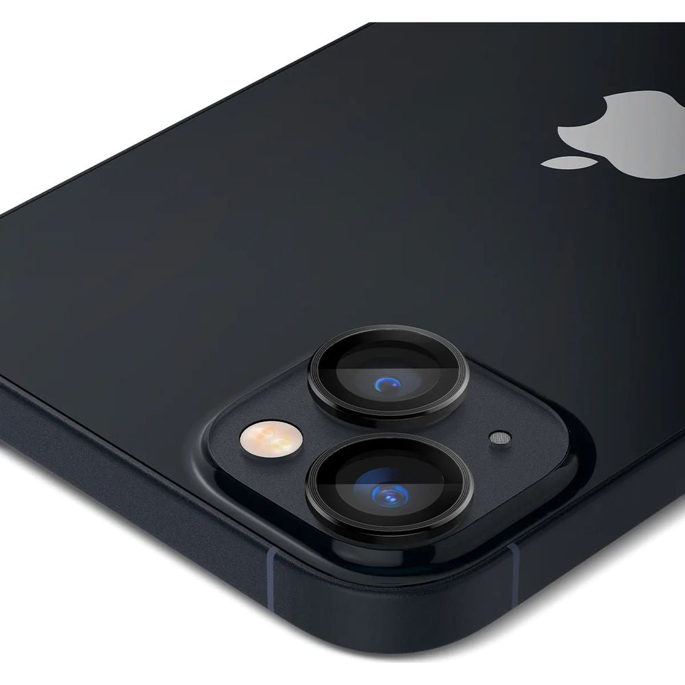 Glas für die Kamera Spigen Glas.tR Ez Fit Optik Pro 2-Pack für iPhone 15 / 15 Plus / 14 / 14 Plus, Schwarz