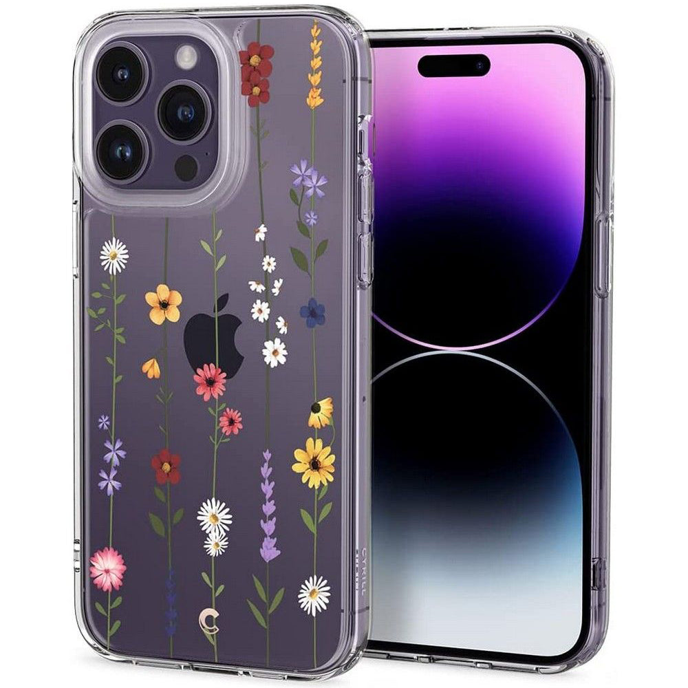 Schutzhülle für iPhone 14 Pro, Spigen Cyrill Cecile, bunte blumen
