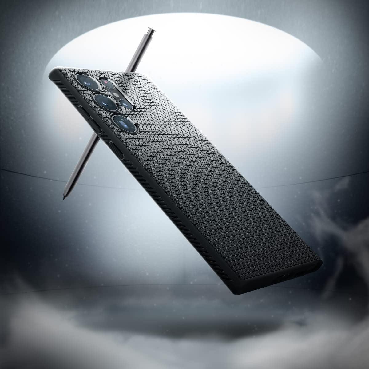 Schutzhülle Spigen Liquid Air für Galaxy S23 Ultra, Schwarz