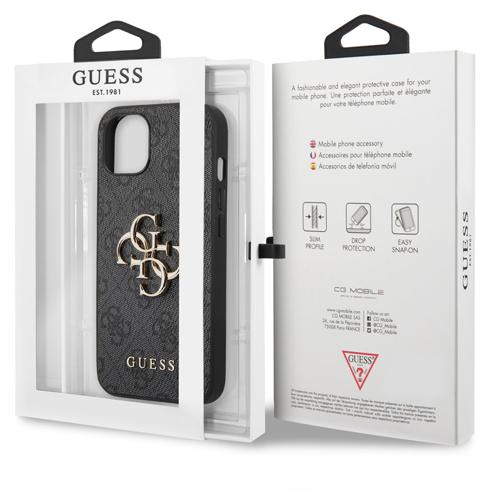 Schutzhülle Guess 4G Big Metal Logo für iPhone 13, Grau