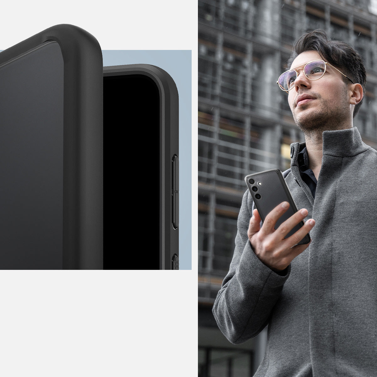 Schutzhülle für Galaxy S24, Spigen Ultra Hybrid, Transparent-Schwarz