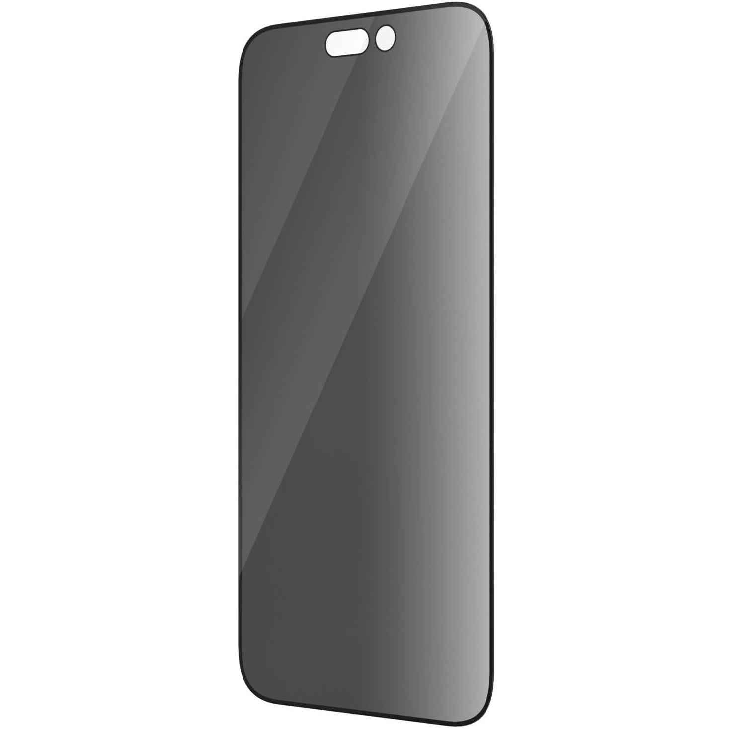 Gehärtetes Glas für das gesamte Display PanzerGlass Ultra-Wide Fit Privacy + EasyAligner für iPhone 14 Pro, Getönte mit schwarzer Rahmen