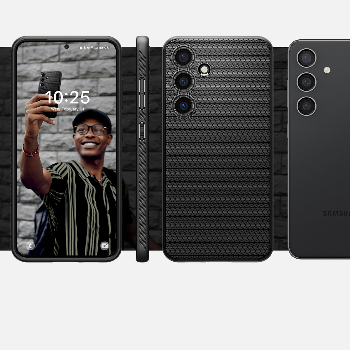 Schutzhülle für Galaxy S24 Plus, Spigen Liquid Air, Schwarz