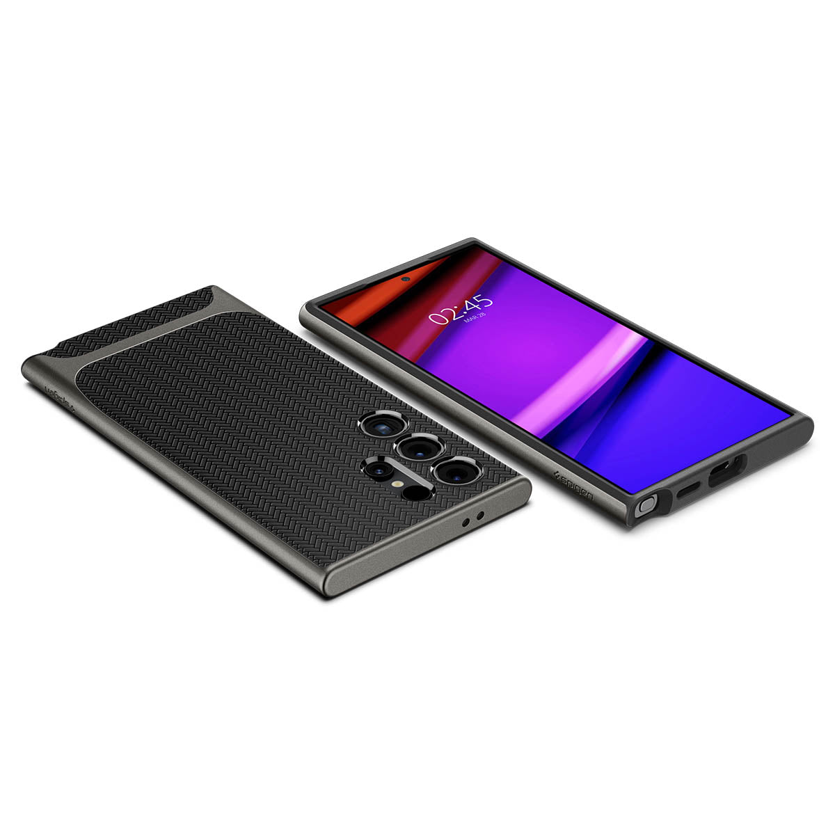 Schutzhülle für Galaxy S24 Ultra, Spigen Neo Hybrid, Rotguss-Schwarz