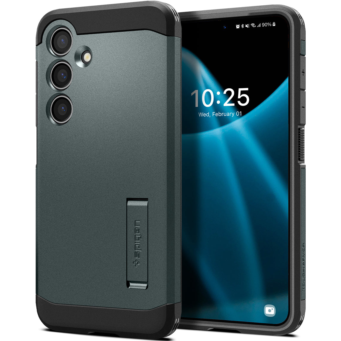 Schutzhülle für Galaxy S24, Spigen Tough Armor, Grün