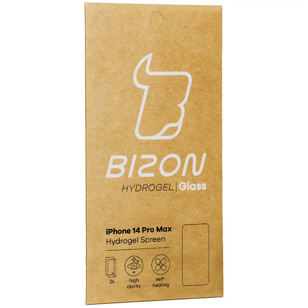 Hydrogel Folie für den Bildschirm Bizon Film Hydrogel Front Duo für iPhone 14 Pro Max, 2 Stück