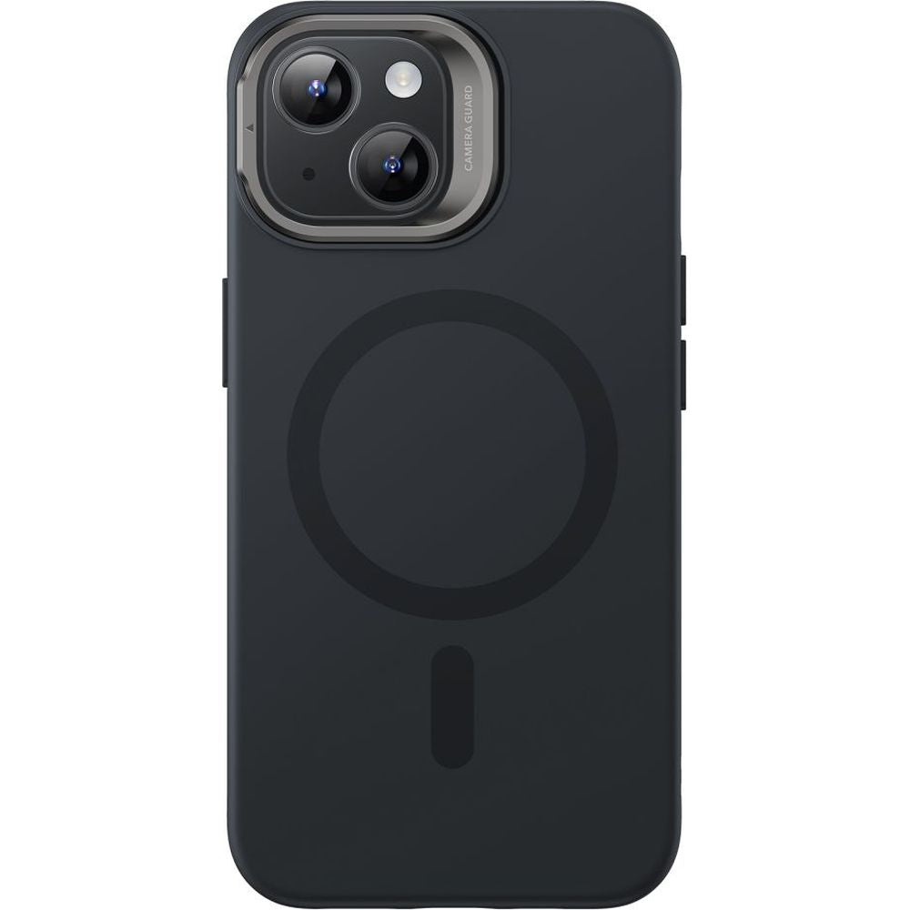 iPhone 15 Pro Kickstand Handyhülle mit Kameraabdeckung schwarz