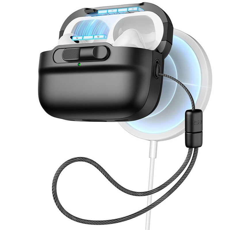 Schutzhülle ESR Pulse HaloLock MagSafe für Apple AirPods Pro 2 / 1, Schwarz