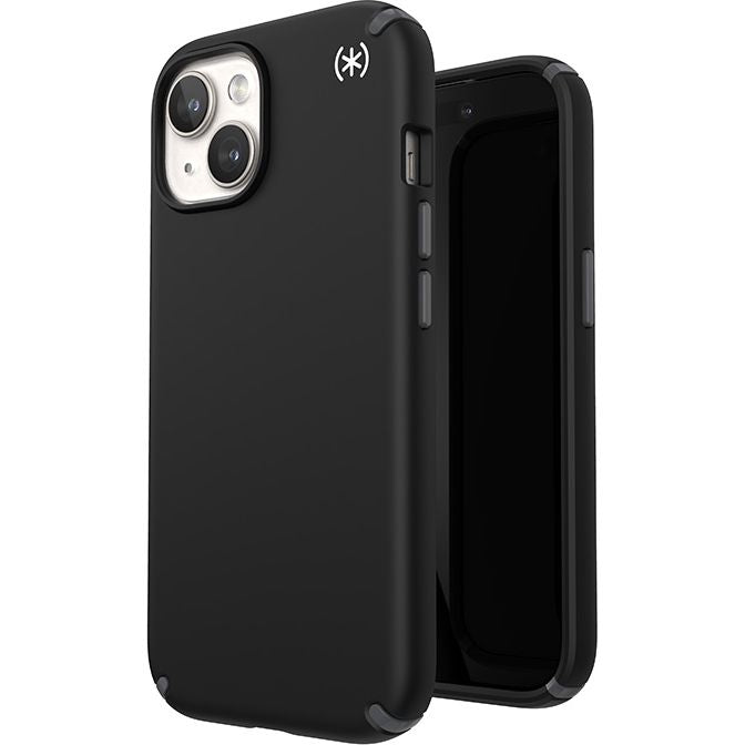 Handyhülle für iPhone 17e / 16e / 15 / 14 / 13, Speck Presidio2 Pro mit MagSafe, Schwarz und Grau