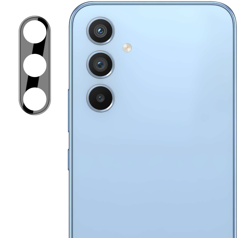 Gehärtetes Glas für die Kamera Bizon Glass Silk Lens für Galaxy A24 4G, 2 Stück