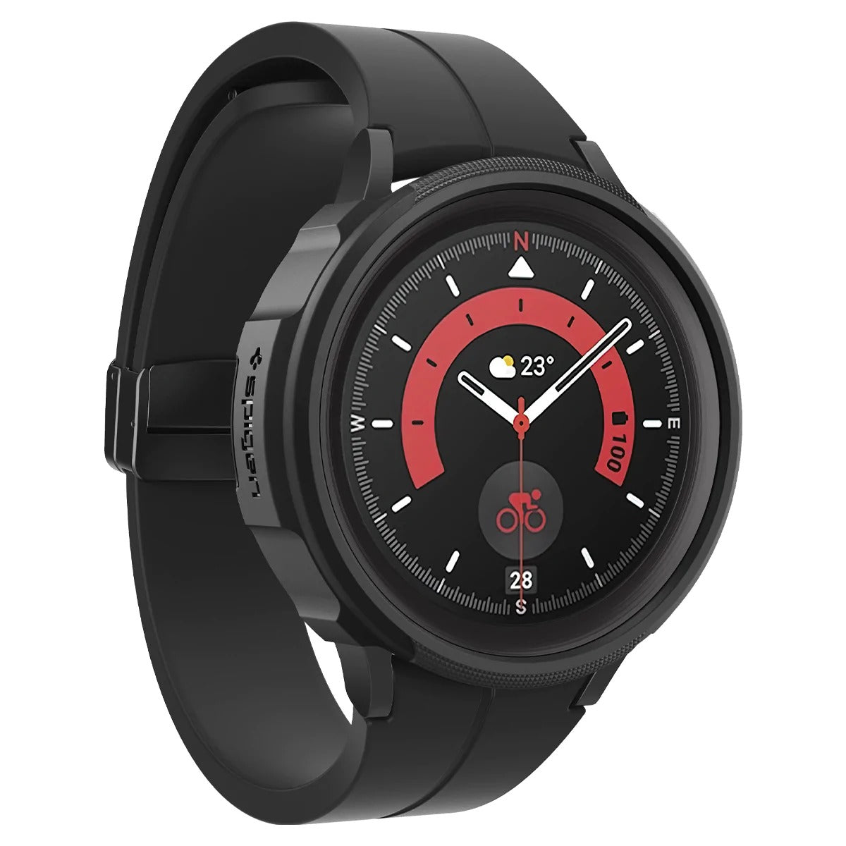 Schutzhülle Spigen Liquid Air für Galaxy Watch 5 Pro 45mm, Schwarz