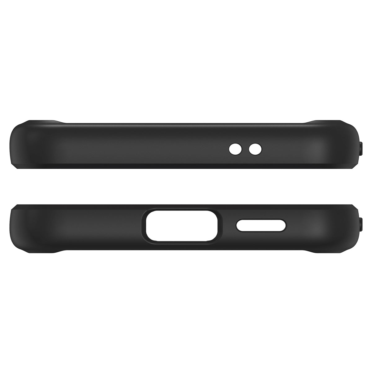 Schutzhülle für Galaxy S24, Spigen Ultra Hybrid, Transparent-Schwarz