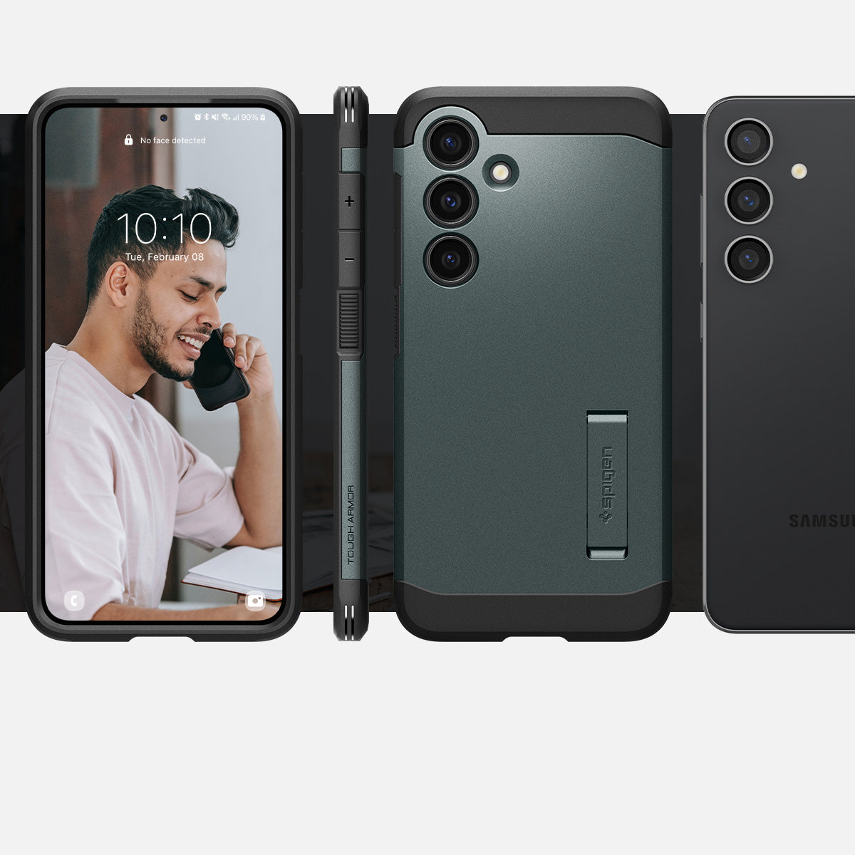Schutzhülle für Galaxy S24, Spigen Tough Armor, Grün