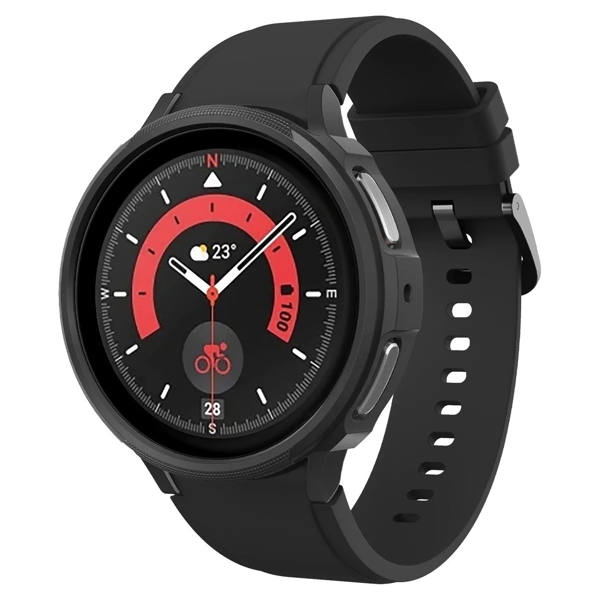 Schutzhülle Spigen Liquid Air für Galaxy Watch 5 Pro 45mm, Schwarz