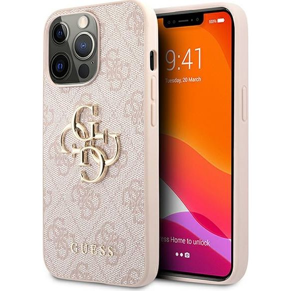 Schutzhülle Guess 4G Big Metal Logo für iPhone 13 Pro, Rosa