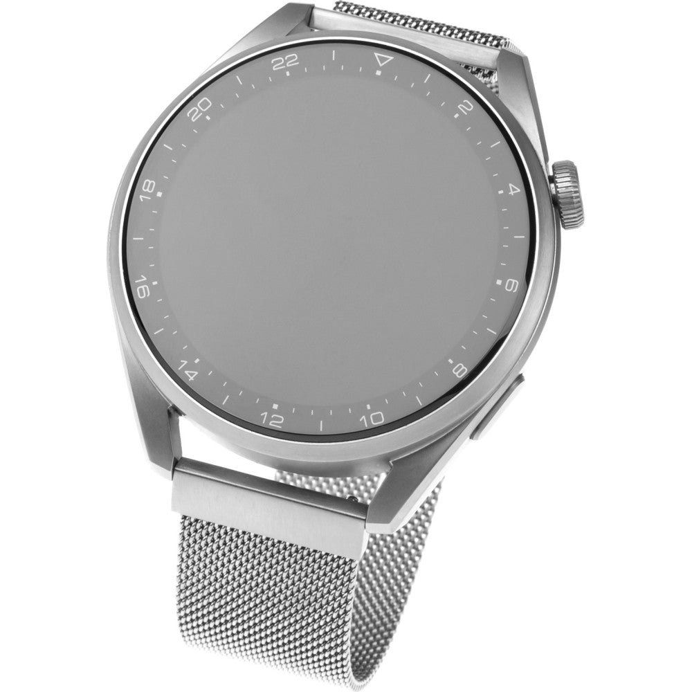 Armband für Smartwatch, Fixed Mesh Strap 20 mm, Silbern