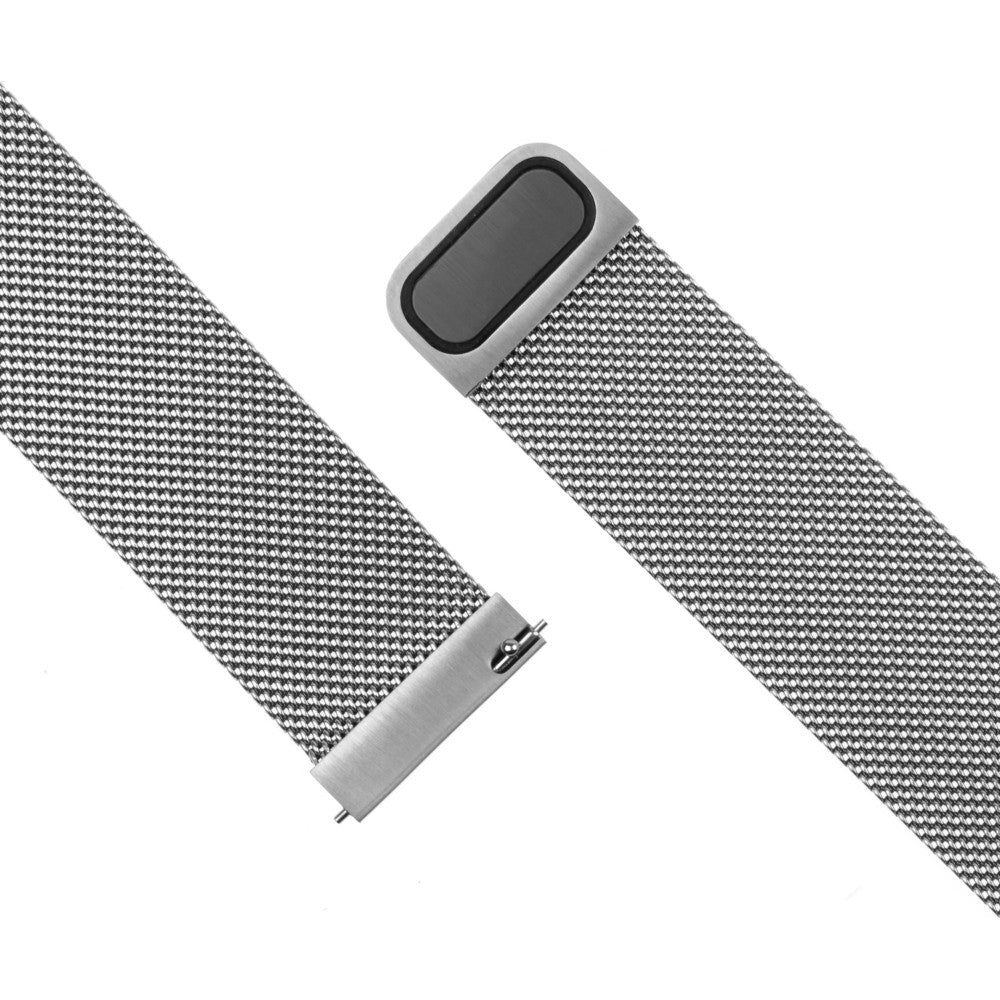 Armband für Smartwatch, Fixed Mesh Strap 20 mm, Silbern