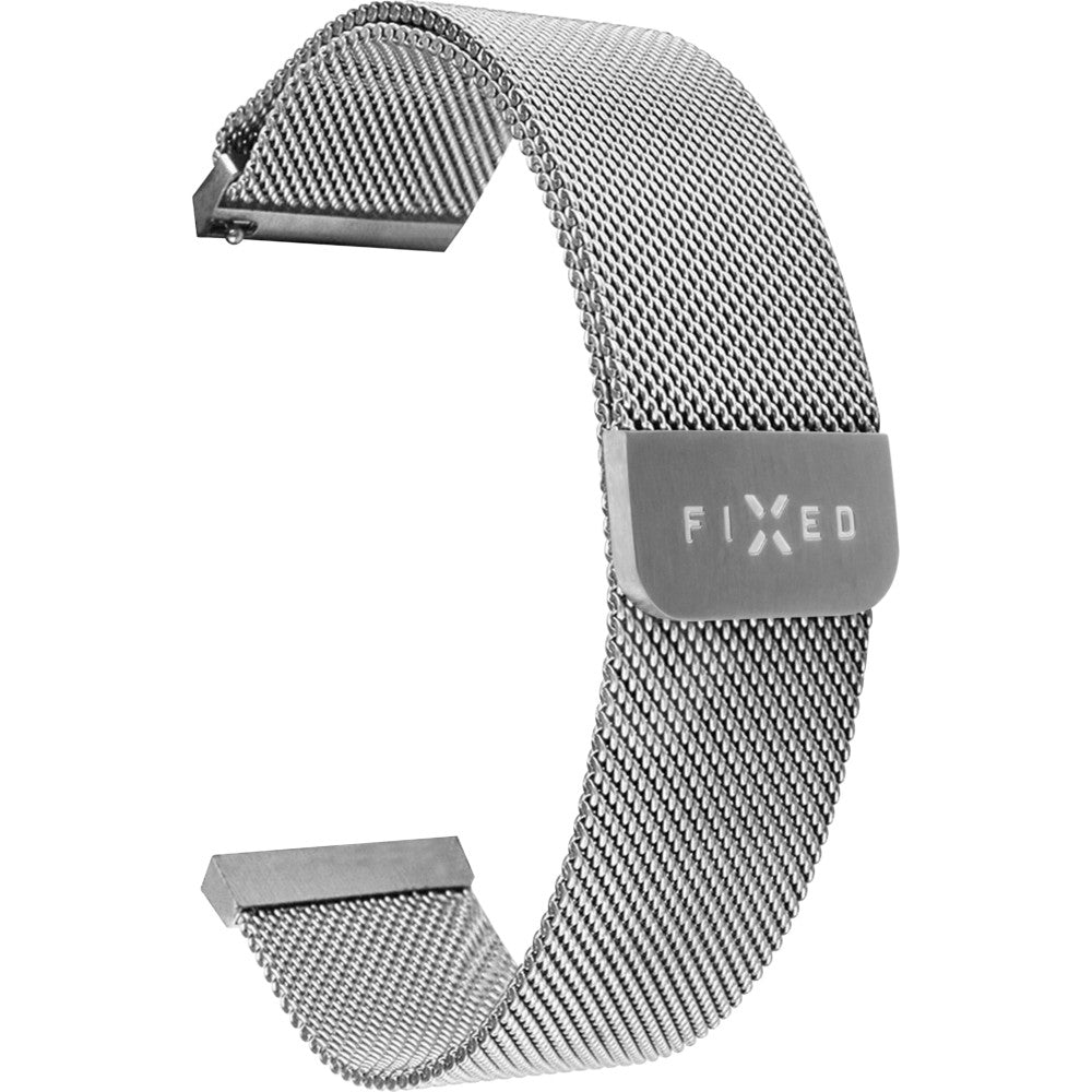 Armband für Smartwatch, Fixed Mesh Strap 20 mm, Silbern