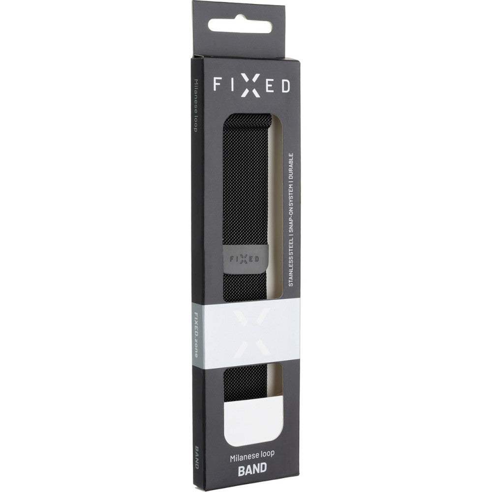 Armband Fixed Mesh Strap für Apple Watch 42/41/40/38 mm, Schwarz