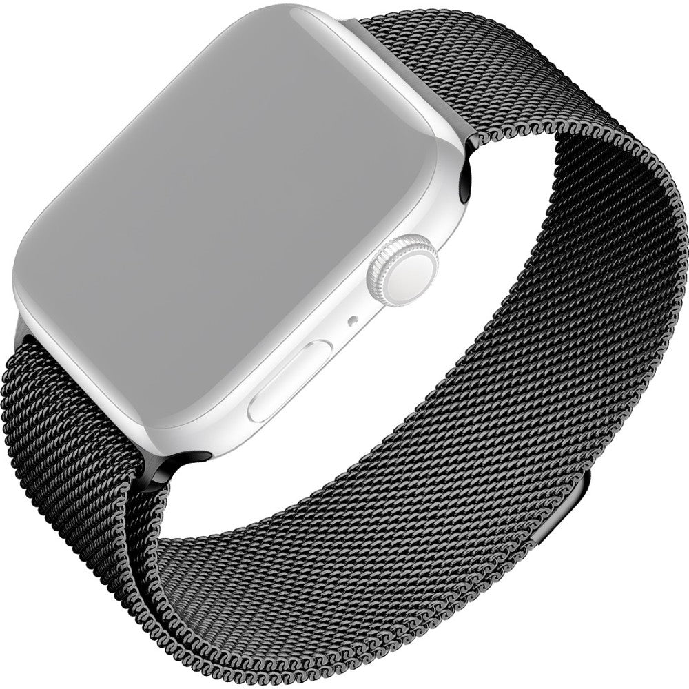 Armband Fixed Mesh Strap für Apple Watch 49/46/45/44 mm, Schwarz
