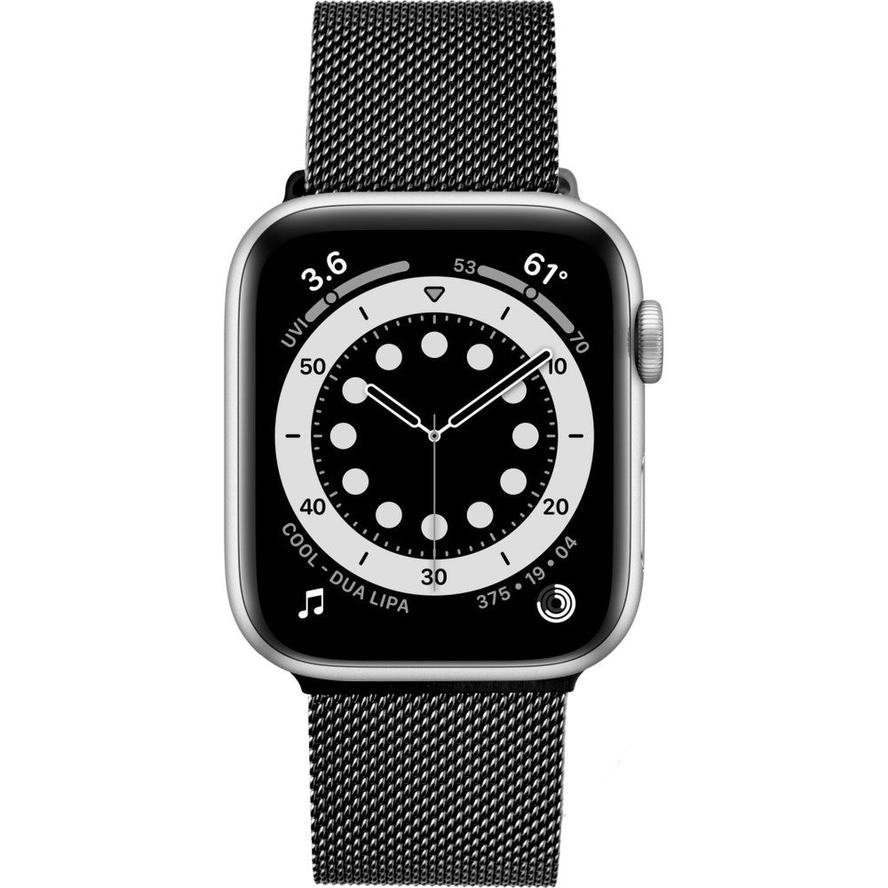 Armband Fixed Mesh Strap für Apple Watch 49/46/45/44 mm, Schwarz