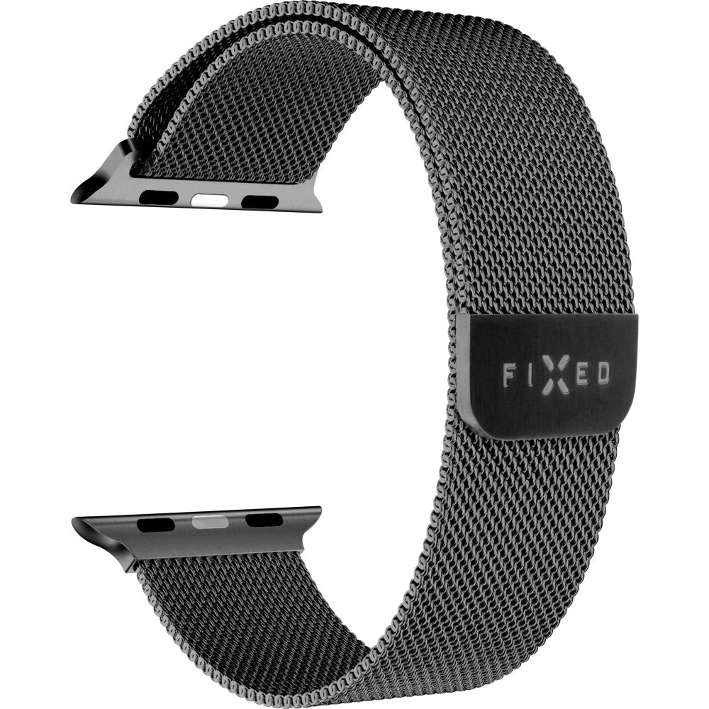 Armband Fixed Mesh Strap für Apple Watch 49/46/45/44 mm, Schwarz